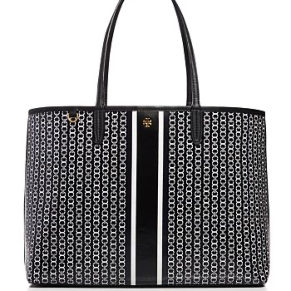 Tory Burch Gemini Link Logo Canvas Tote - Large